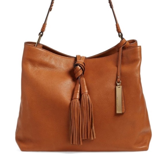 VINCE CAMUTO 'Taro' Tassel Leather Hobo Bag - Picture 1 of 9